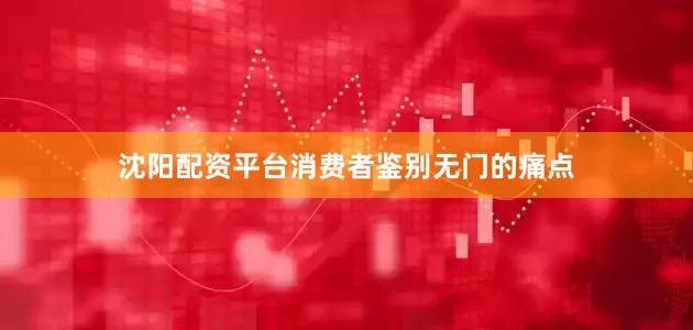 沈阳配资平台消费者鉴别无门的痛点