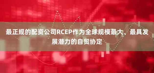 最正规的配资公司RCEP作为全球规模最大、最具发展潜力的自贸协定