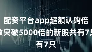 配资平台app超额认购倍数突破5000倍的新股共有7只